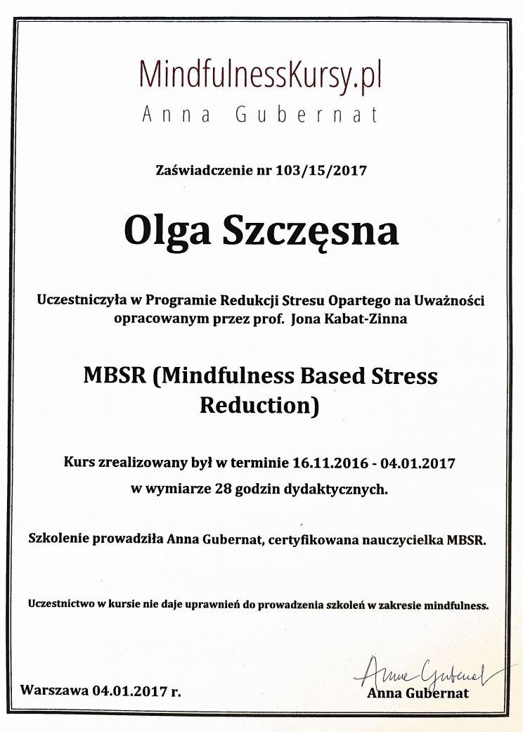zaswiadczenie